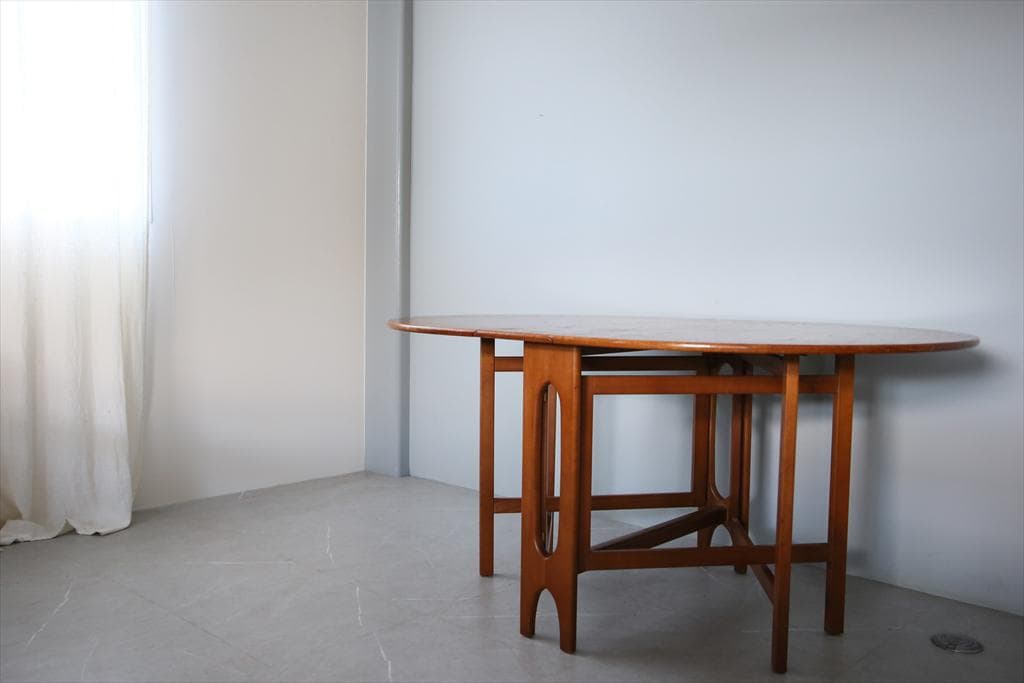 英国アンティーク木製ゲートレッグテーブル/ダイニング机/バタフライ(92-221