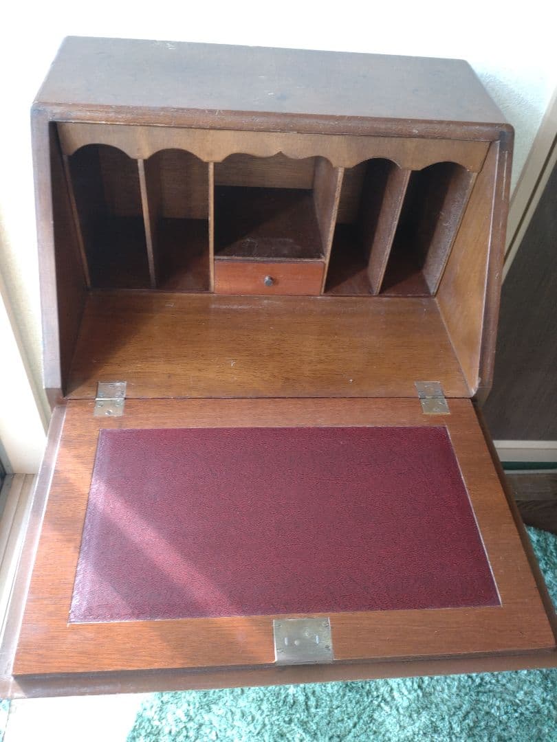 【お値引中】希少◆ライディングビューロー　アンティーク　鍵付き　猫脚