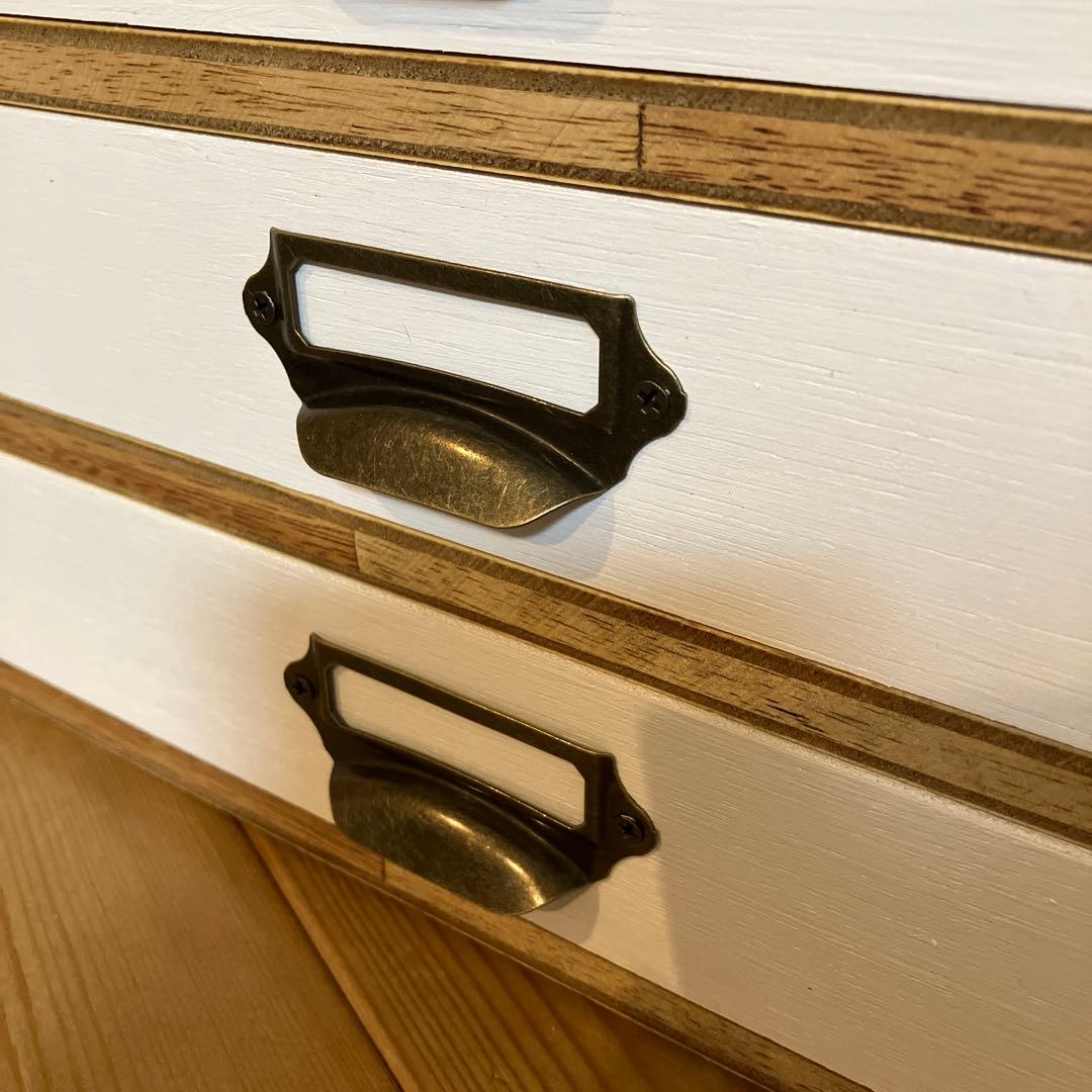 レターケース②　4段　アンティーク　ハンドメイド　書類ケース　木製　飾り棚