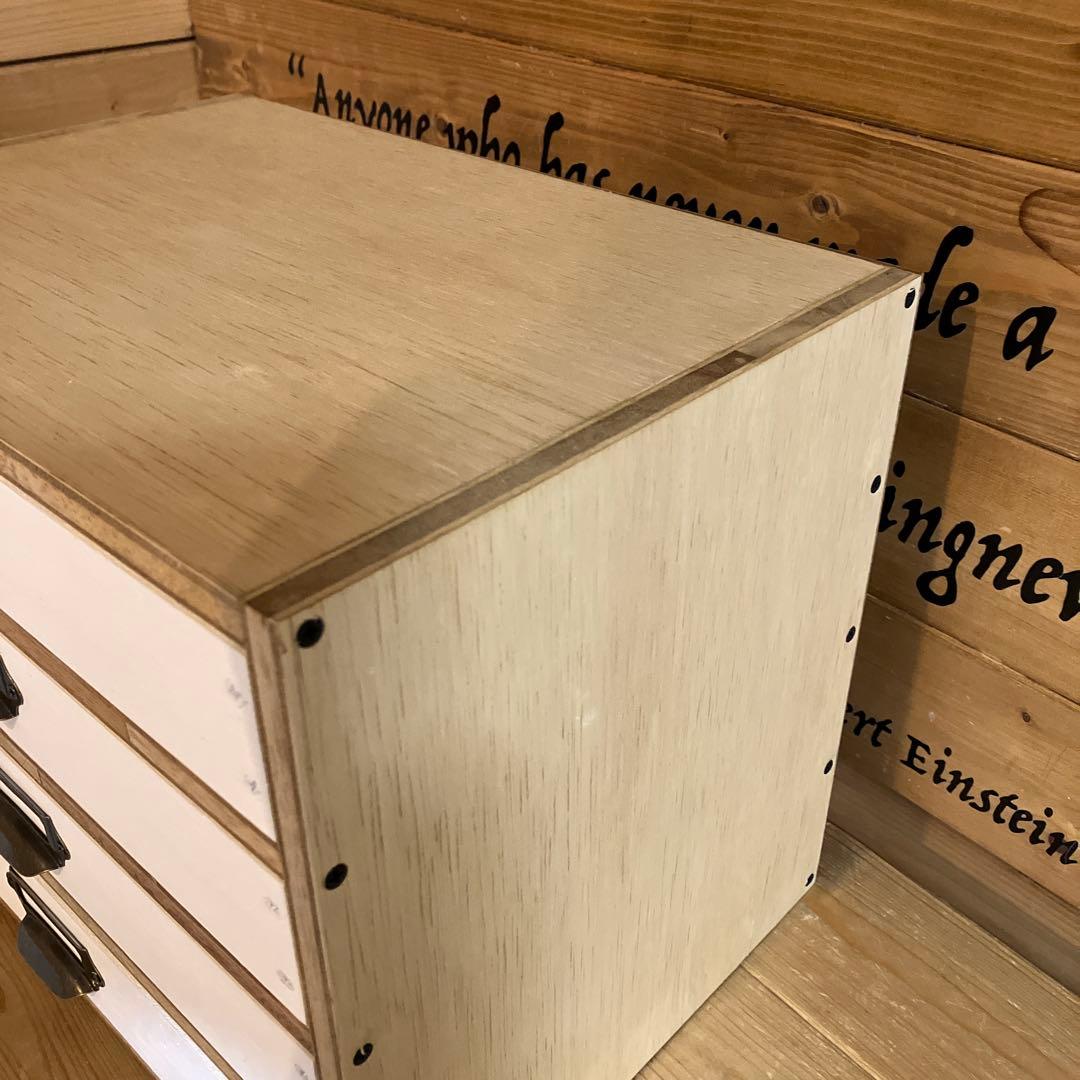 レターケース②　4段　アンティーク　ハンドメイド　書類ケース　木製　飾り棚