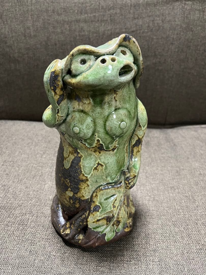 【信楽焼】カッパ夫婦　縁起物　陶器