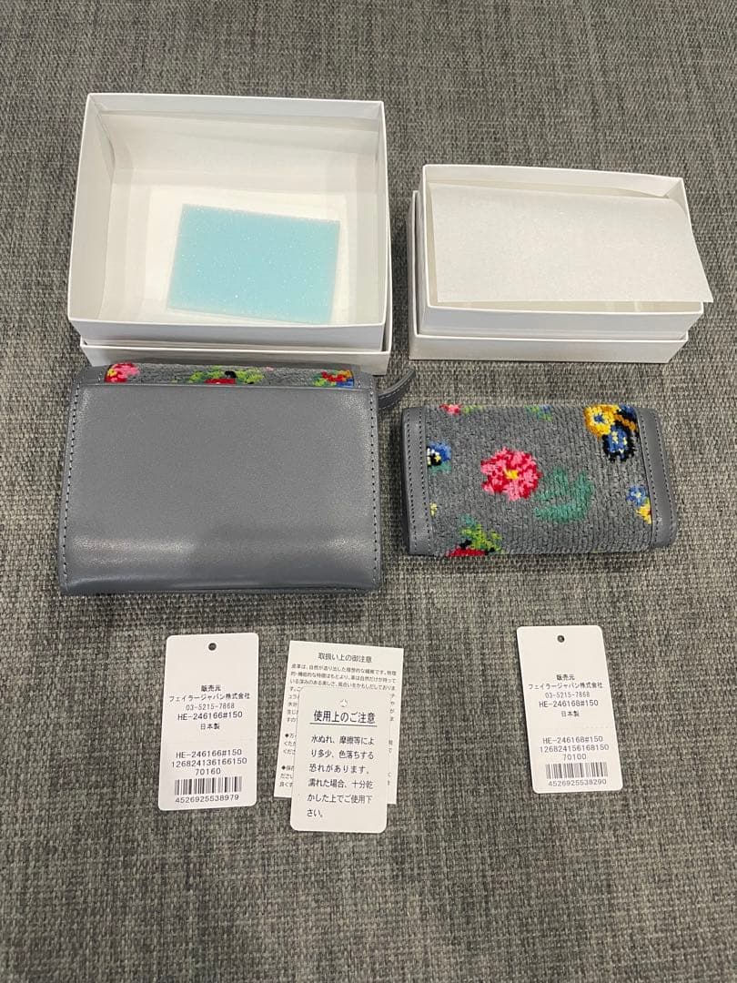 専用出品⭐︎フェイラー　ハイジ　グレー 花柄 二つ折り財布