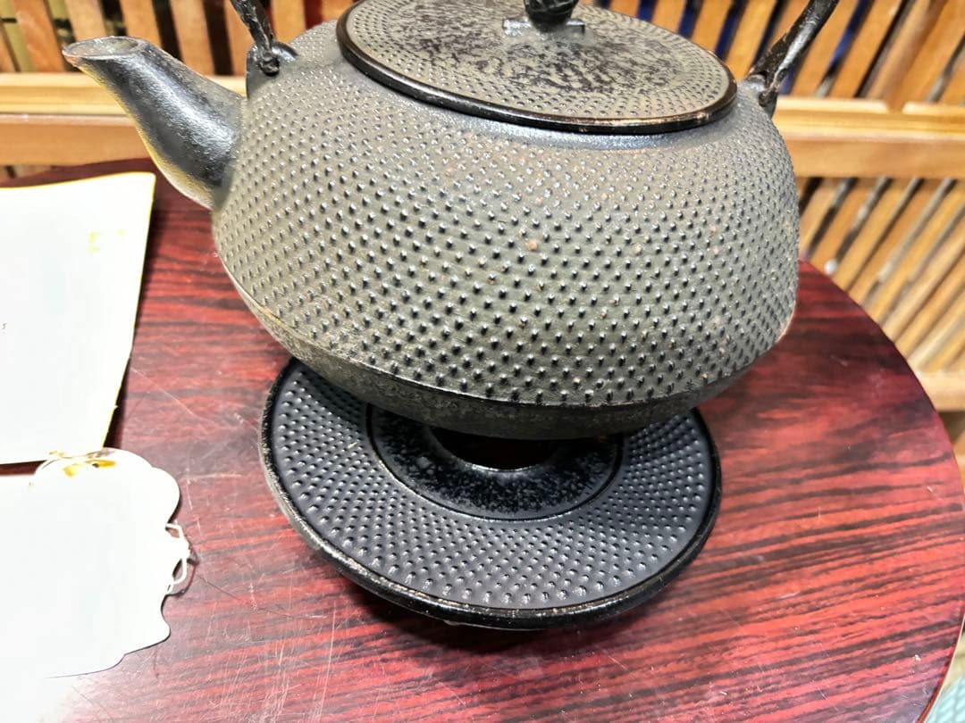 南部鉄瓶 最高級品種 瓶敷き付き サビ有りますから 10分の１激安