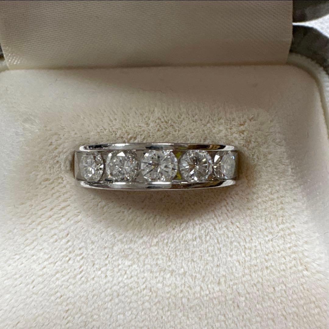 【新品仕上げ済】 Pt900 1.03ct 天然ダイアモンド 5.7g 指輪