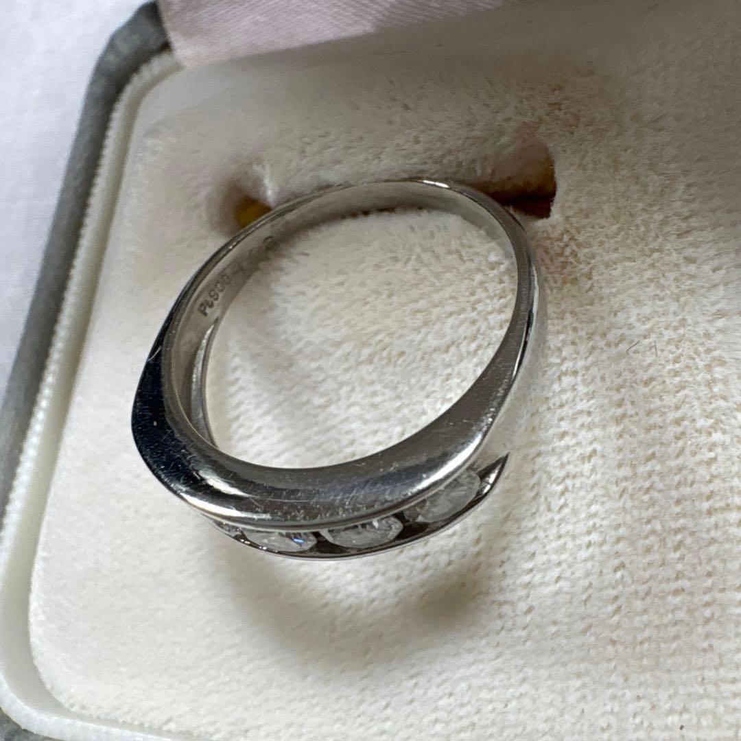 【新品仕上げ済】 Pt900 1.03ct 天然ダイアモンド 5.7g 指輪