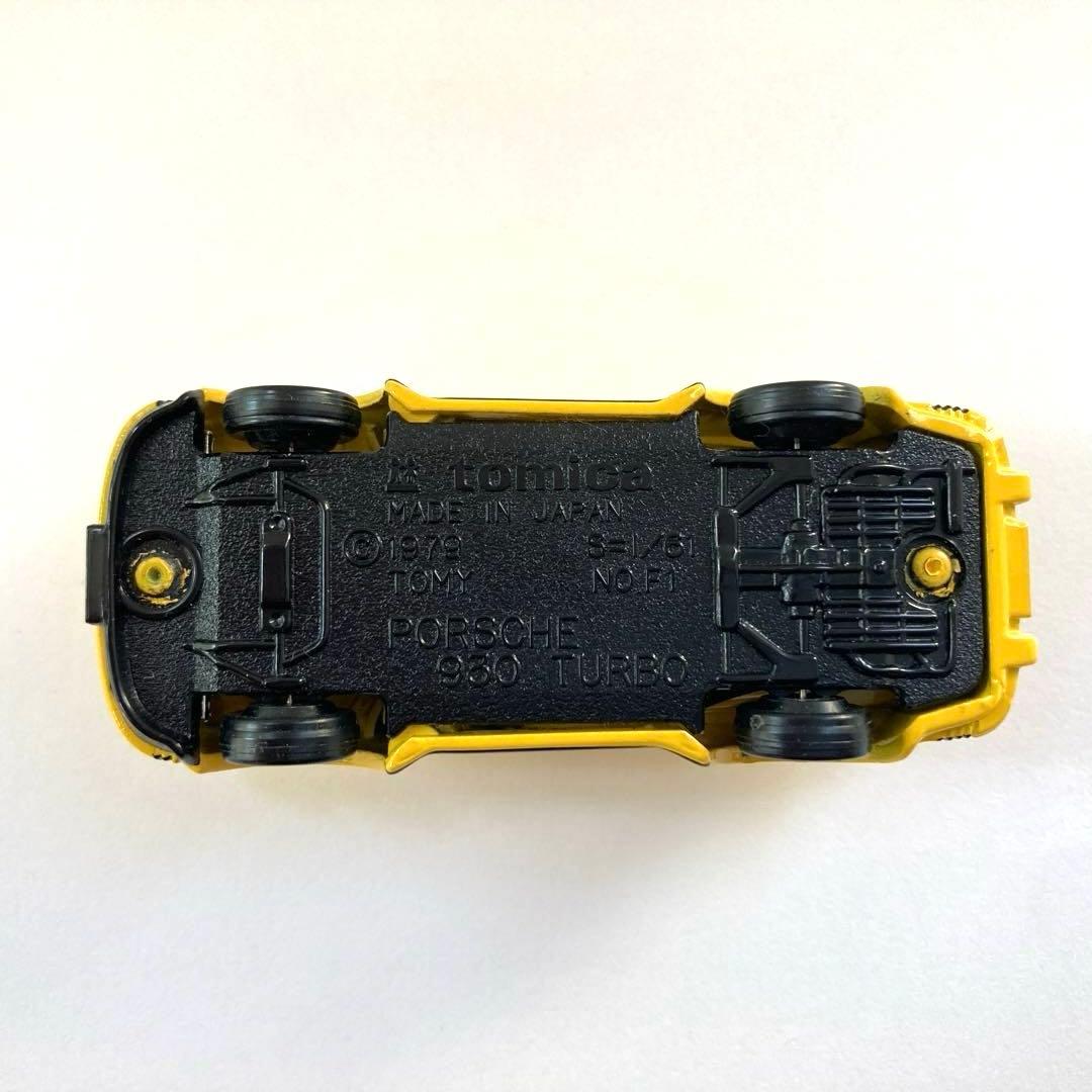 トミカ F1-2-2 ポルシェ930ターボ 日本製 青箱 イエロー 希少 美品