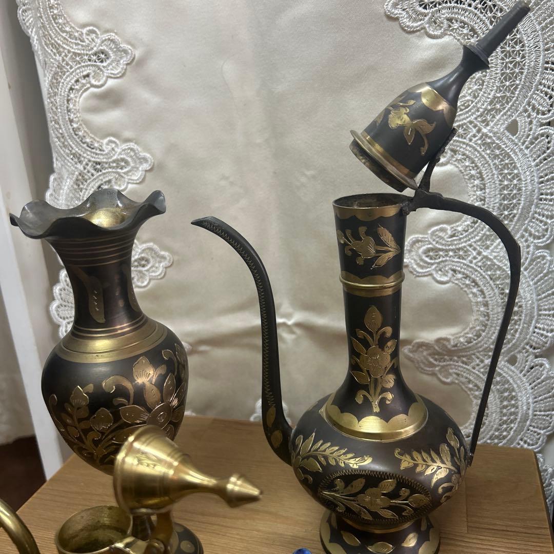 アンティーク海外の品物⭐︎水さし、花瓶、調味料入れ