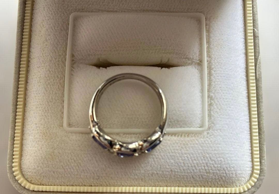 天然ブルーゾイサイト　プラチナリング