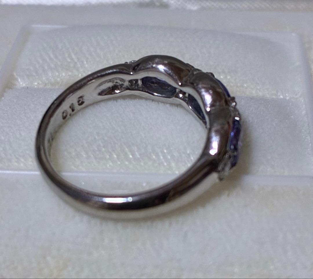 天然ブルーゾイサイト　プラチナリング