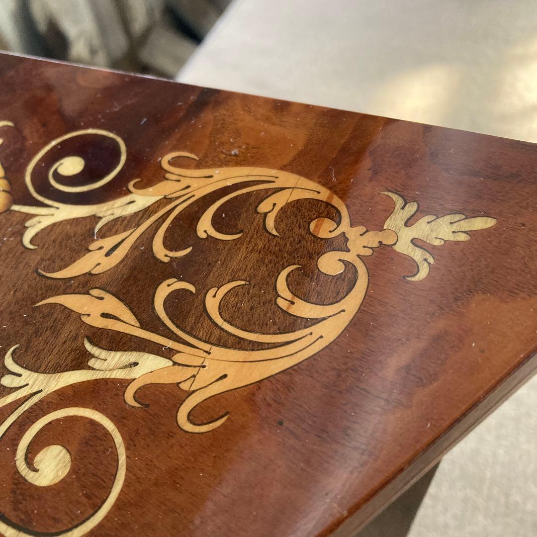 象嵌 三角 テーブル オルゴール コーヒーテーブル