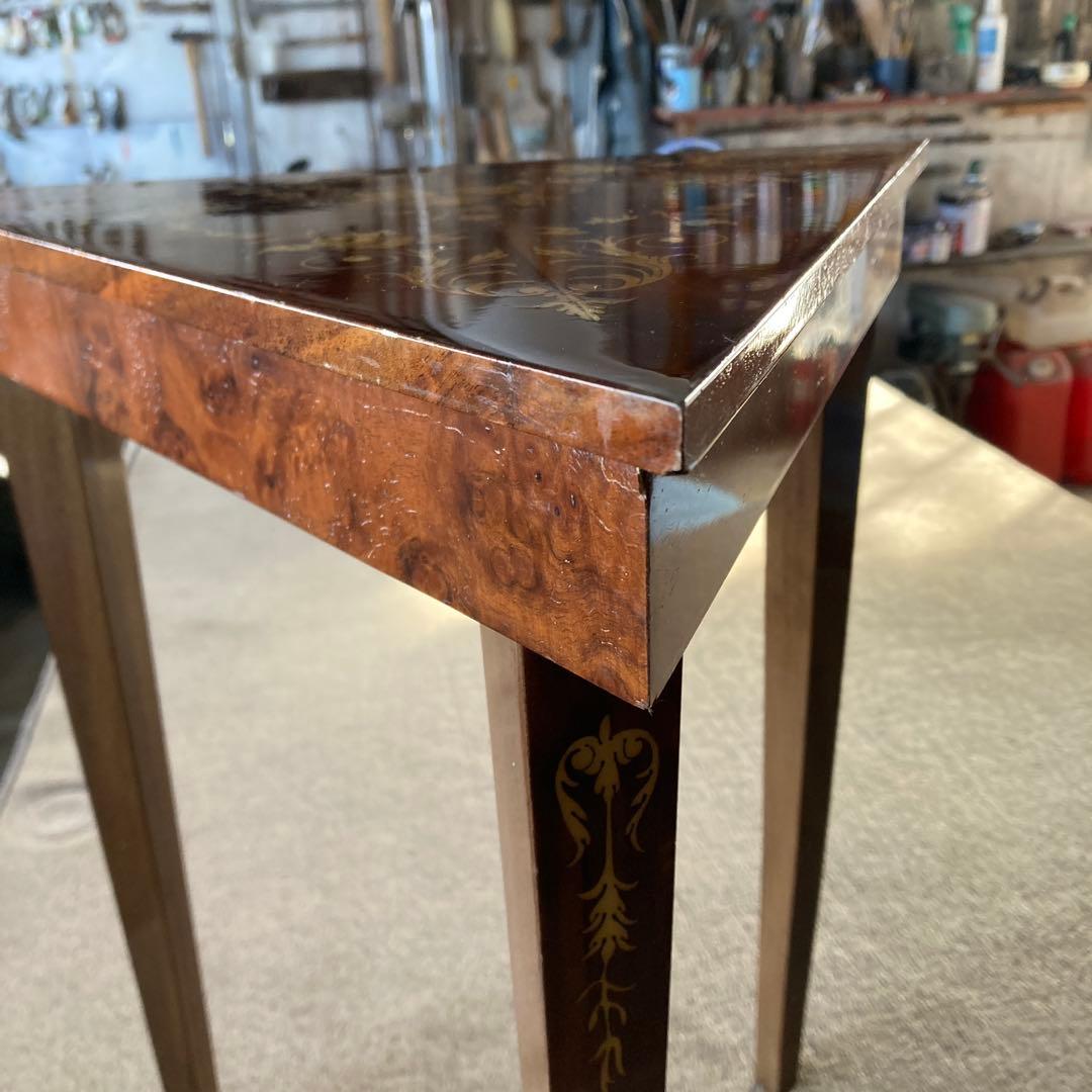 象嵌 三角 テーブル オルゴール コーヒーテーブル