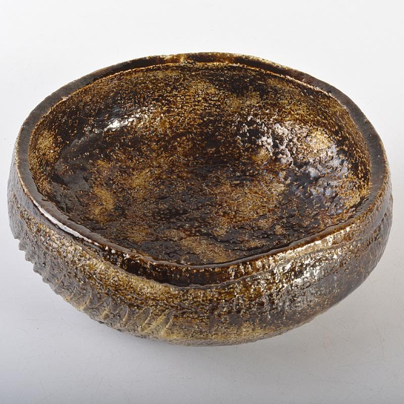 茶道具　楽吉左右衛門　黒楽菓子器　共箱　M　R6771