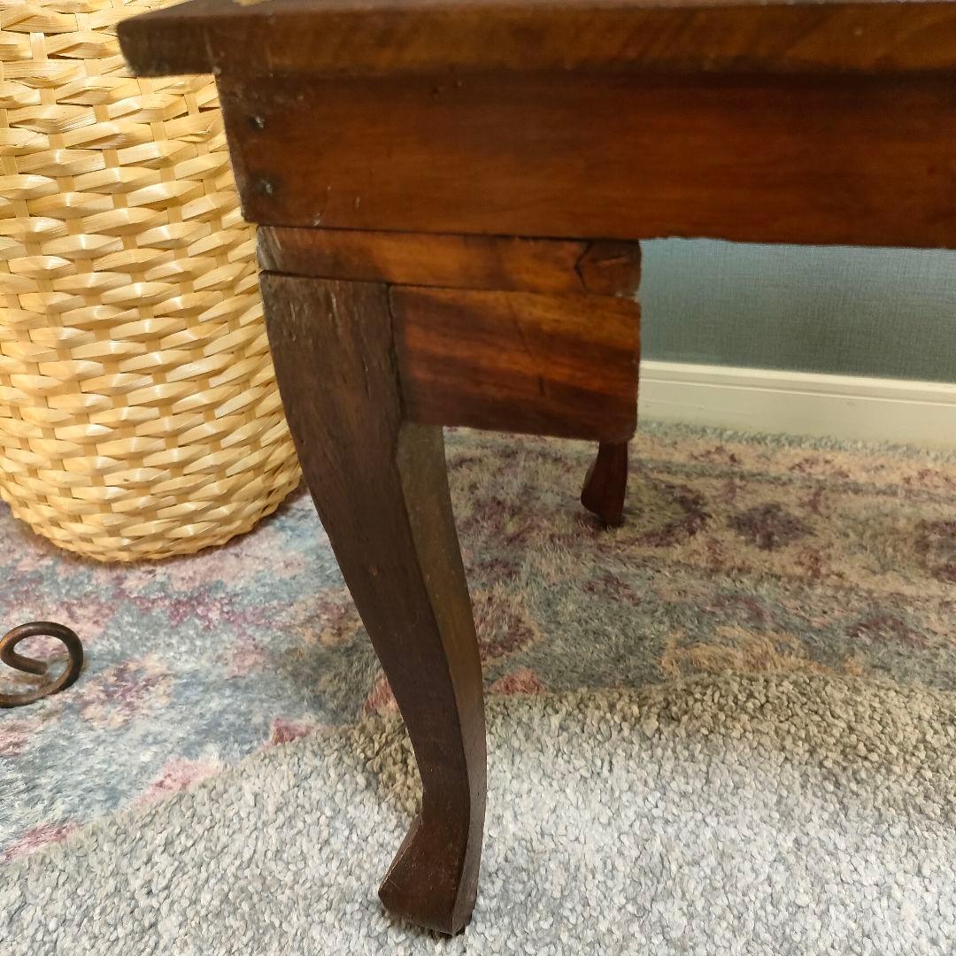 【B】アジアン家具 象嵌細工 サイドテーブル アンティーク調 飾り台