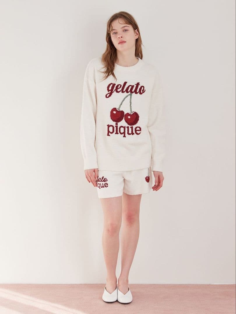 最終値下げ べビモコチェリージャガードプルオーバー&ショートパンツセット