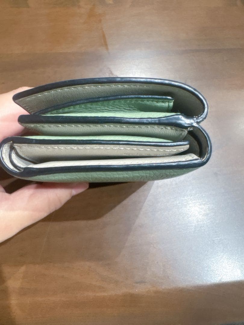 【shiroさん専用】LOEWE グリーン 三つ折り財布