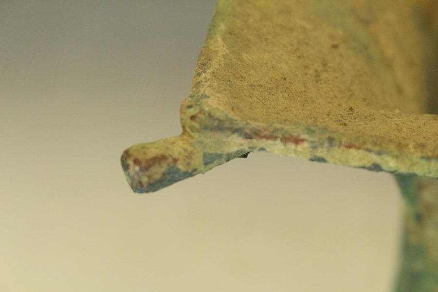 中国美術 青銅 饕餮紋 四方 尊瓶(HA508)