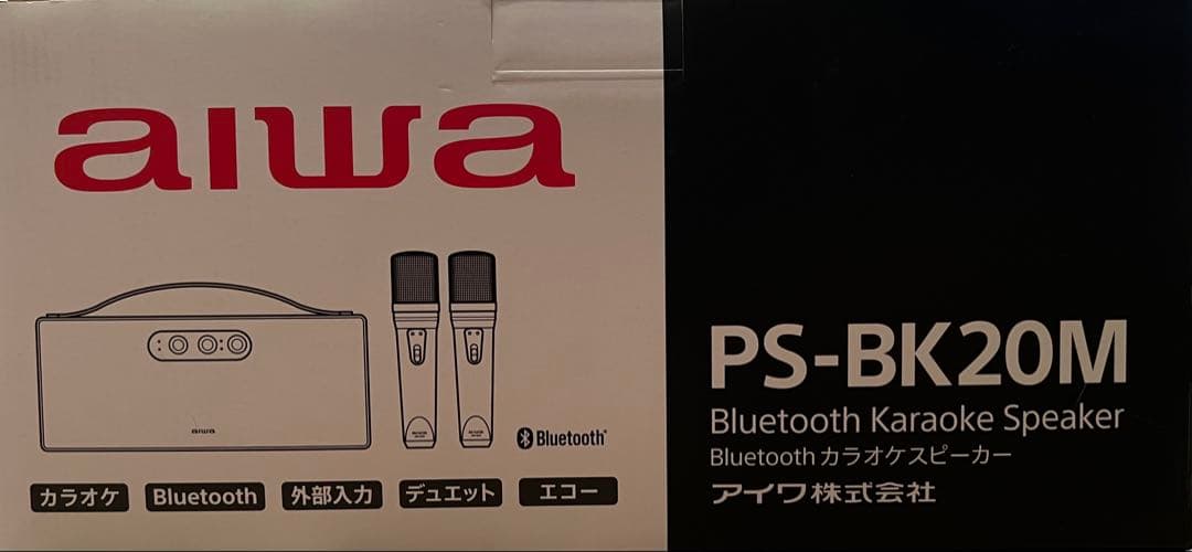 AIWA PS-BK20M Bluetoothカラオケスピーカー