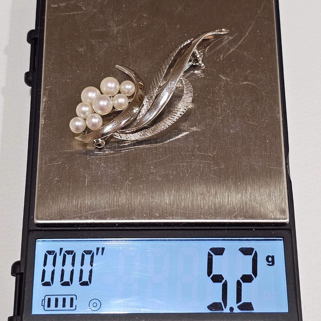 1735 ミキモトパールブローチSV925スターリングシルバー