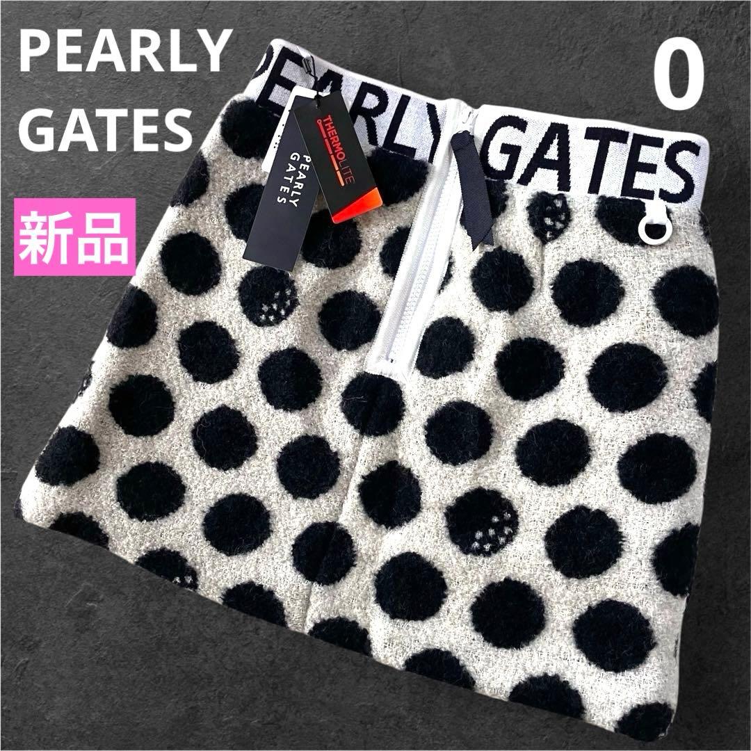 【新品】パーリーゲイツ　中綿リングチェックスカート BIGドット柄　0