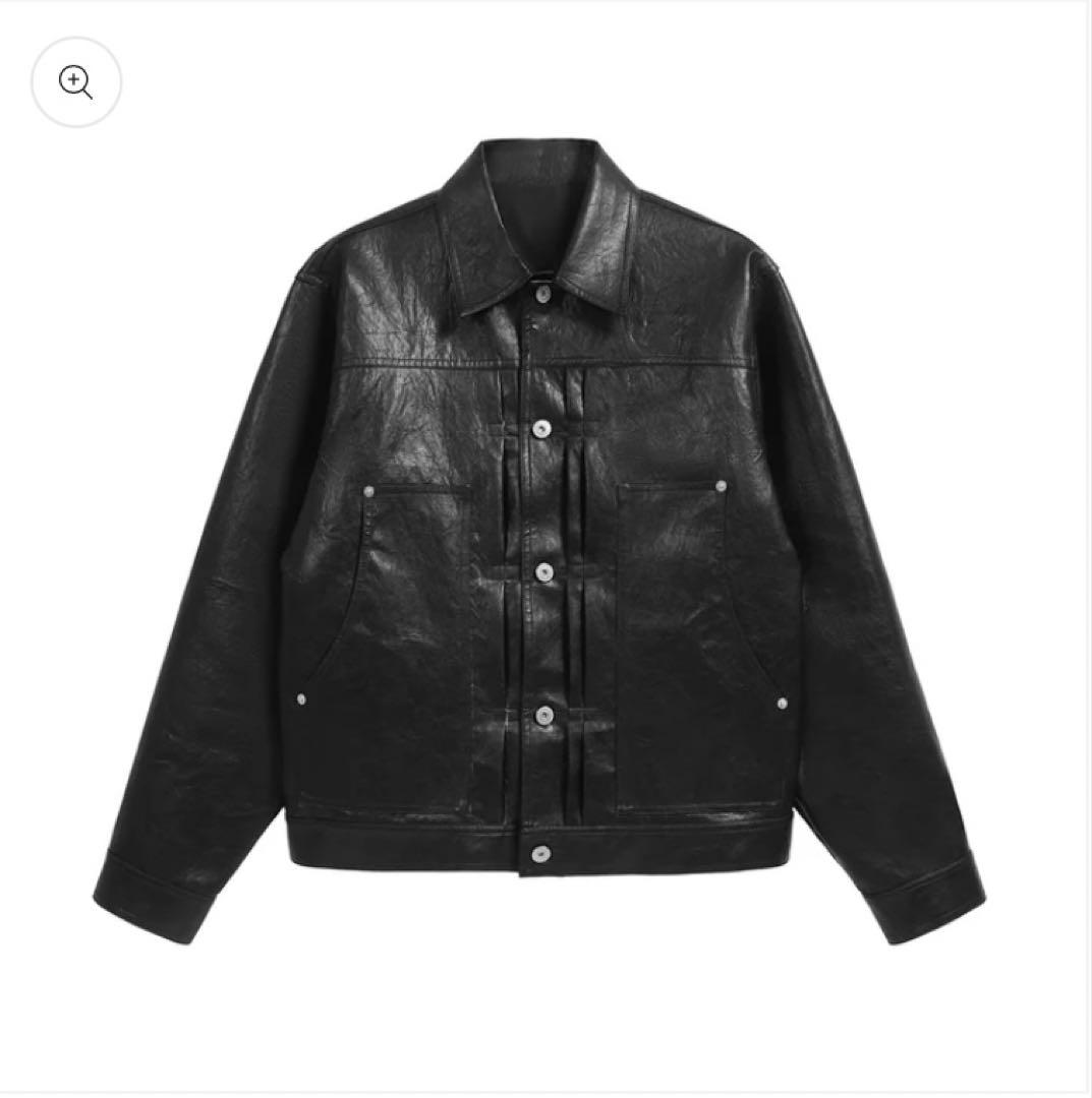 ジャケット・アウター leather jacket black our legacy stussy