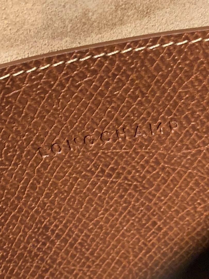 【極美品】LONGCHAMP CuirdeRussieブラウンレザーハンドバッグ