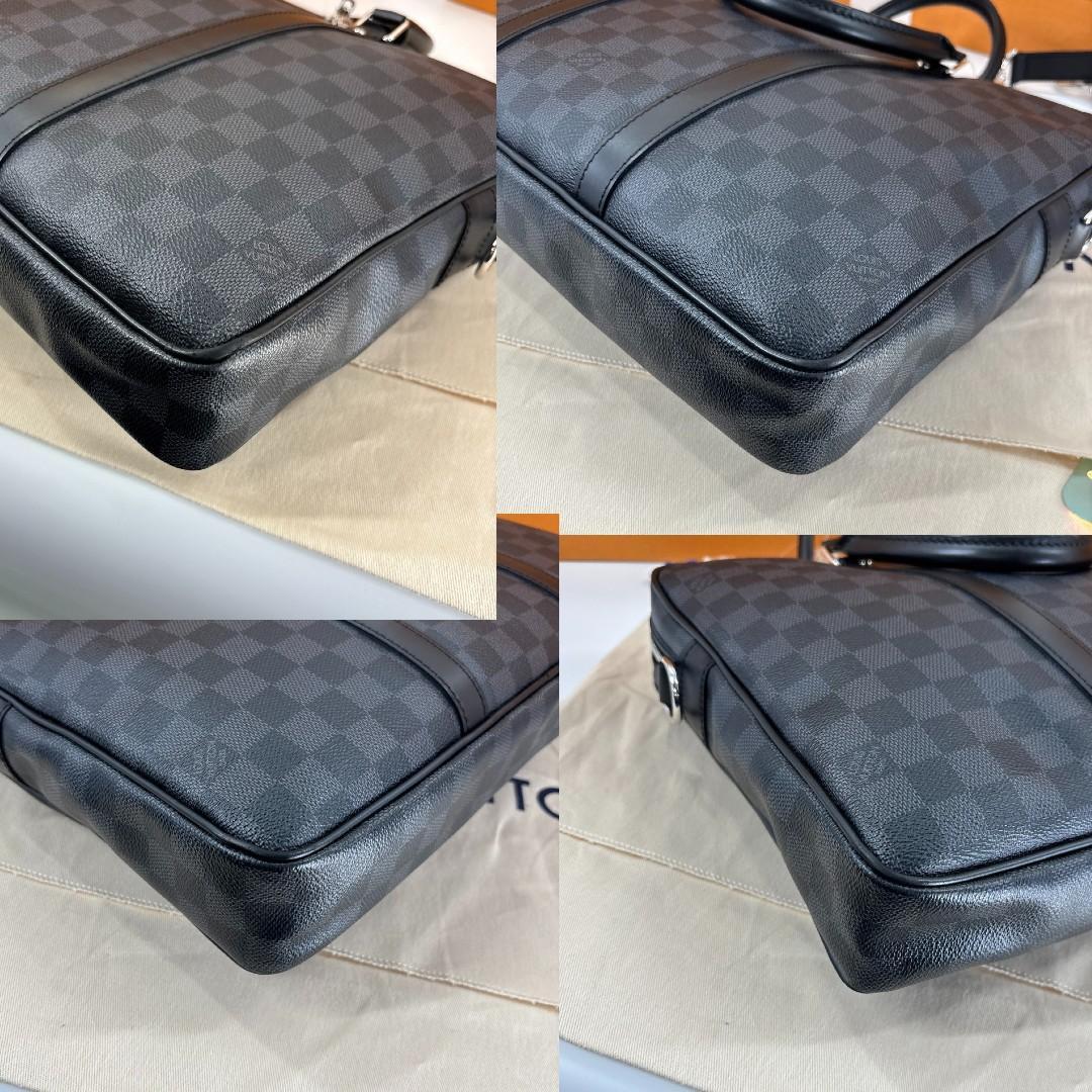 新品同様/IC 現行 ルイヴィトン ダミエグラフィット ビジネスバッグ ブラック