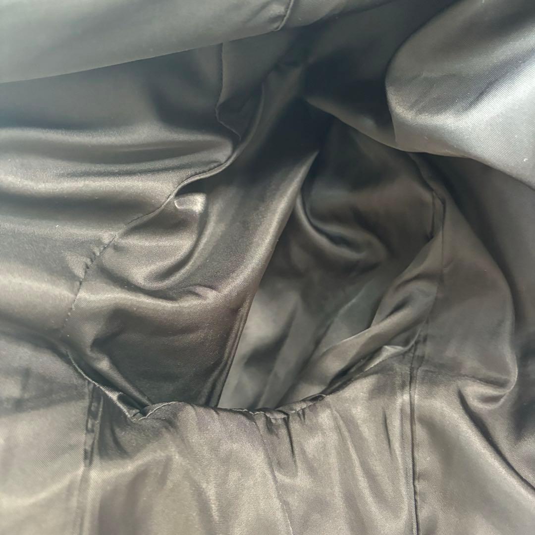 高級 大きいサイズ 3L HARUF ラムレザー ダウンジャケット ライダース