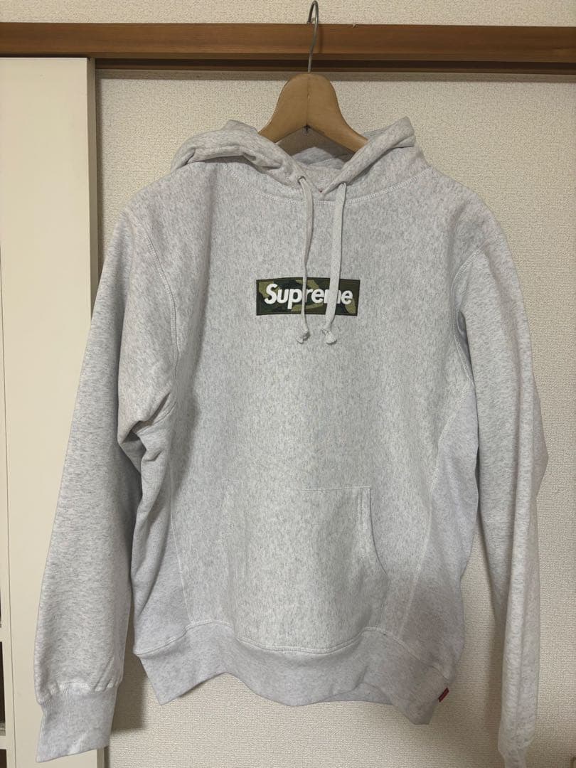 美品！Supreme ボックスロゴ パーカー 迷彩 M