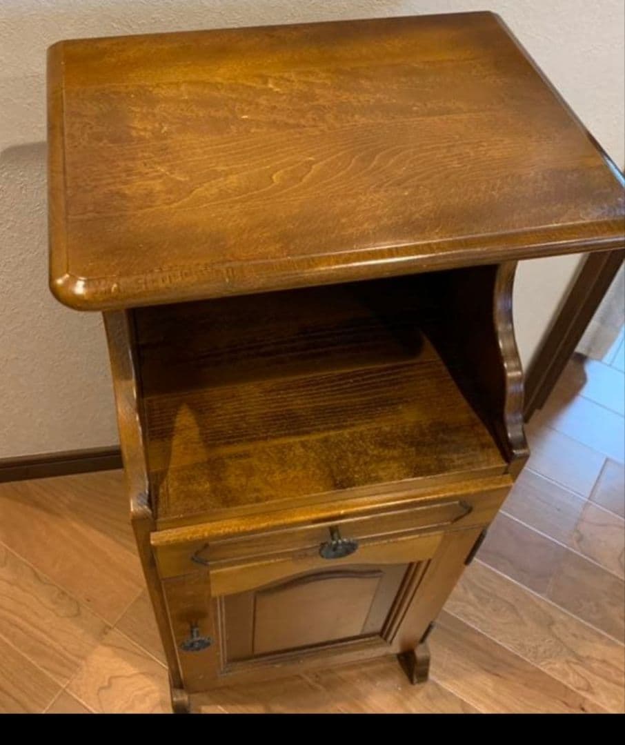 カリモク 電話台 花台　サイドテーブル