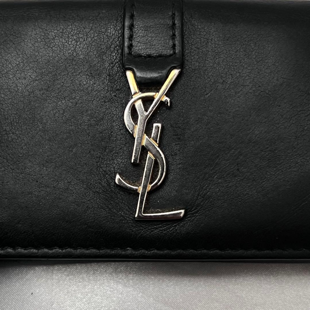 ◇美品◇サンローラン　オリガミタイニーウォレット　スムースレザー　ブラック