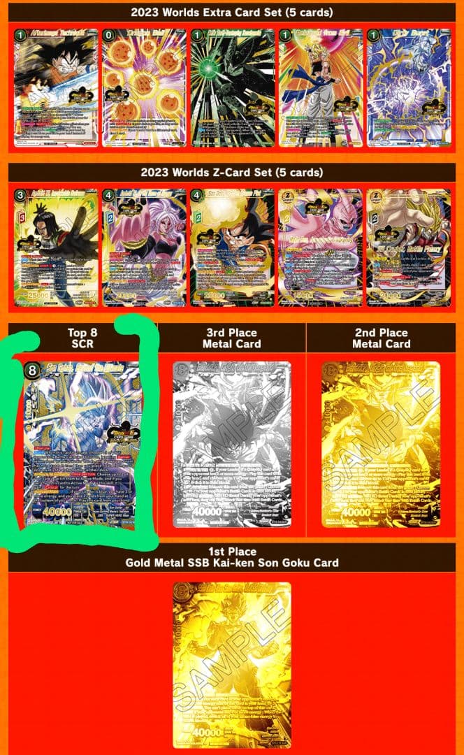 海外限定　ドラゴンボール超カードゲーム　ワールドチャンピオンシップ　ベスト8