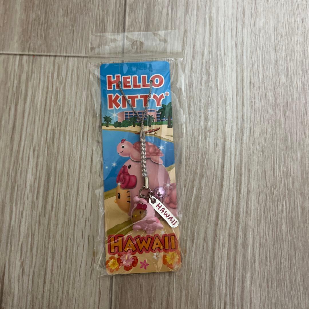 レア ハローキティ 根付け ストラップ ハワイ 日焼け カメ 新品未使用