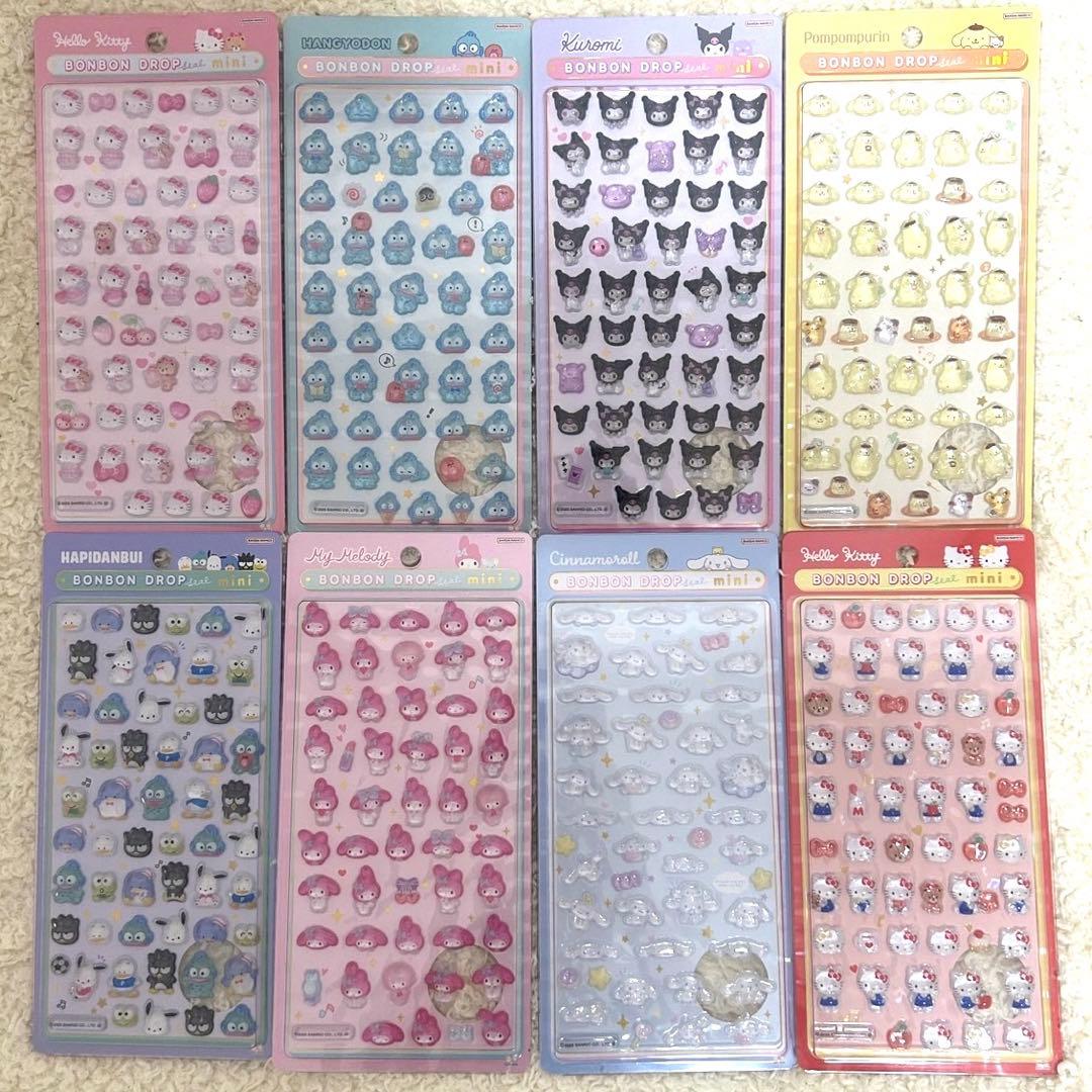 サンリオ　ボンボンドロップシール 全8種類　国内正規品　サンリオmini