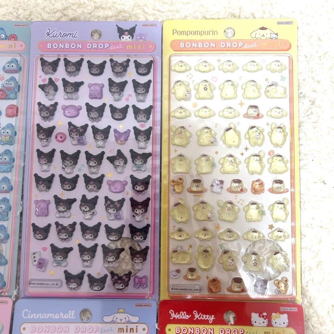 サンリオ　ボンボンドロップシール 全8種類　国内正規品　サンリオmini