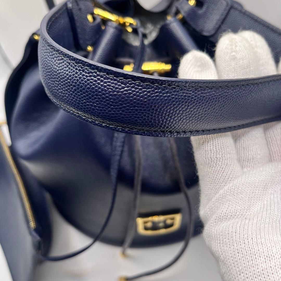 フルラ ショルダーバッグ 2way コロナ 巾着 ポーチ付　バケット レザー