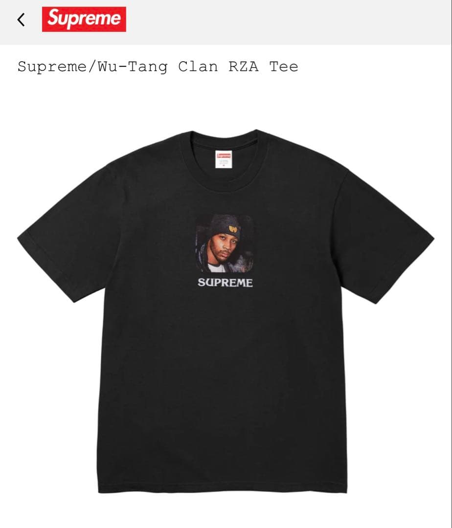 Supreme x Wu-Tang RZA Tee Black Mサイズ未開封