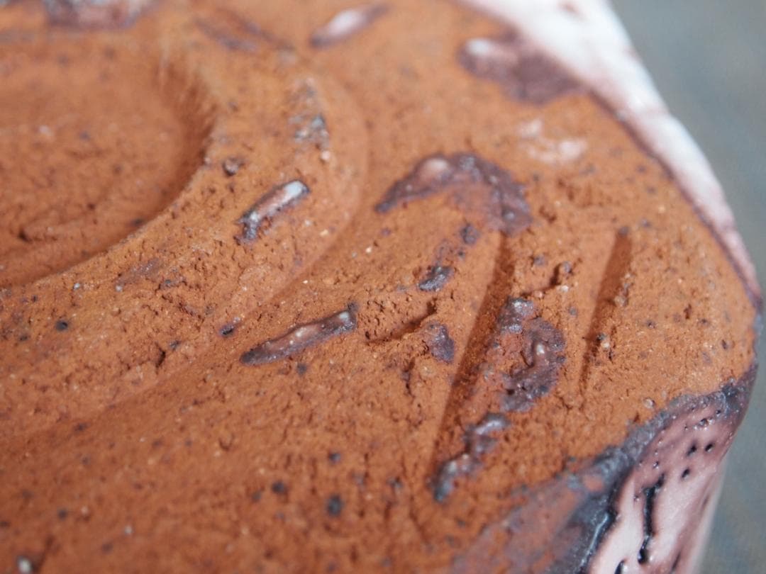 人気作家★山田和《師：加藤唐九郎》〈紫・炎舞〉志野茶碗★共箱・布