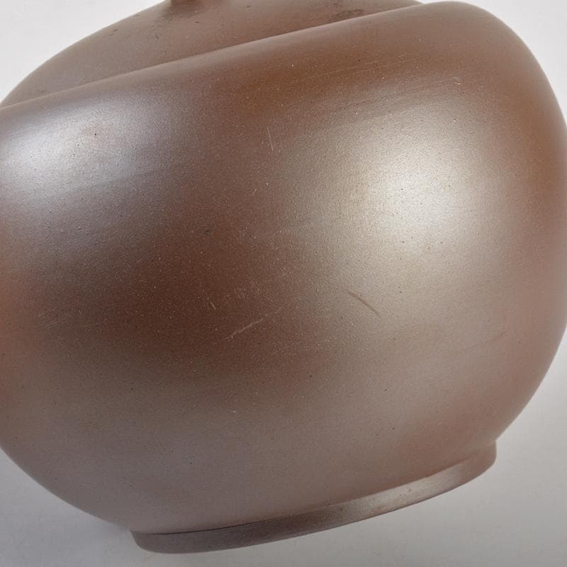 煎茶道具　萬古焼　館正規 作　横手急須　共布共箱　V　R7207