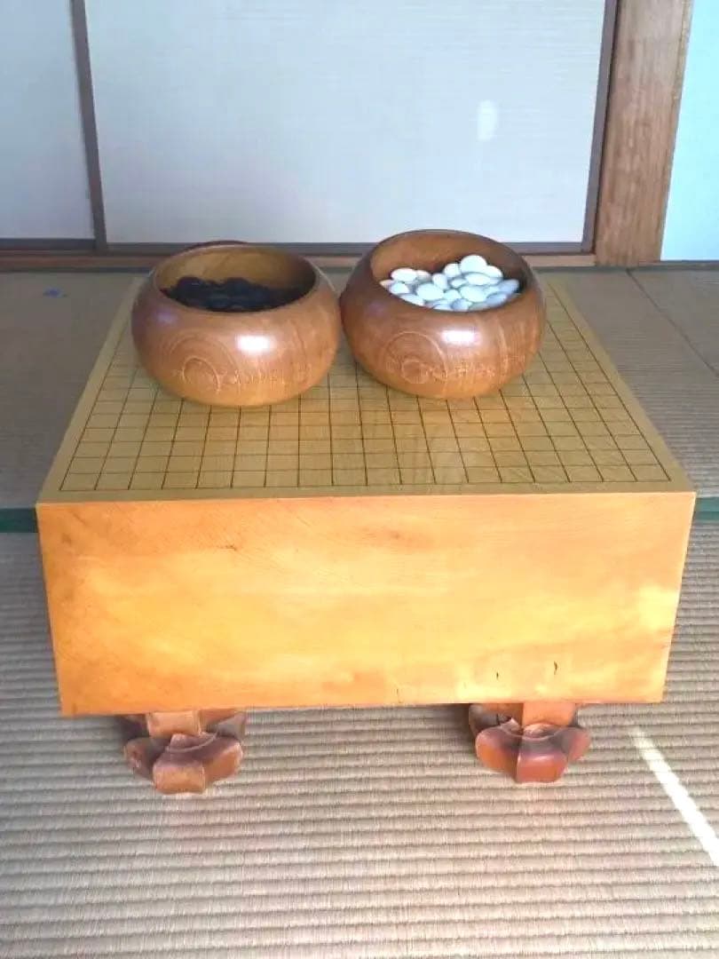 本榧　足付　碁盤・碁石セット