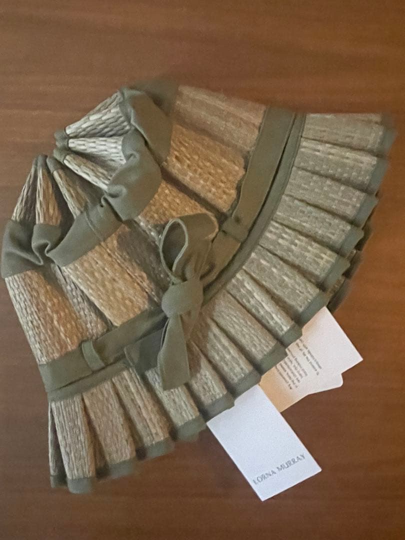 Lorna Murray オリーブグリーン 麦わら帽子 Mサイズ キッズ　正規品