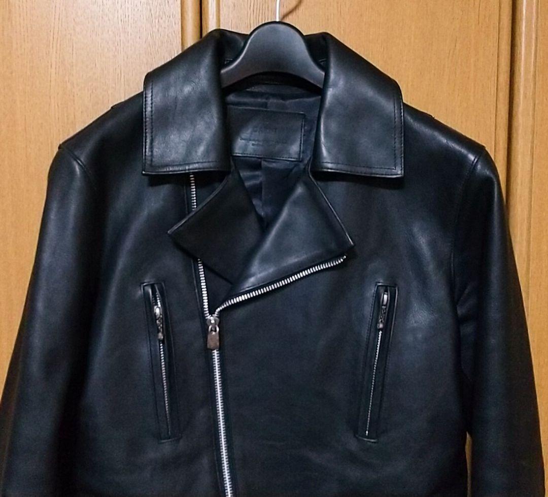 GARNI ガルニ ダブルライダースジャケット 黒 シルバー925