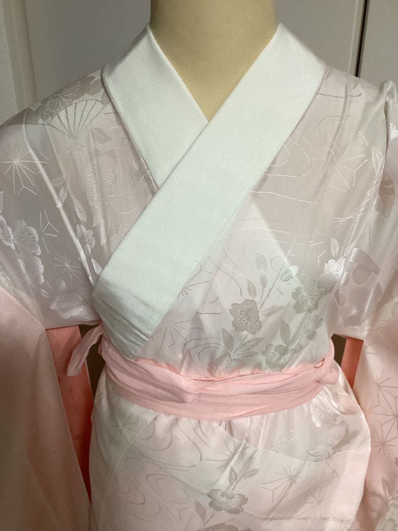 王道の古典柄 正絹振袖三越誂え 買い足し無しのフルセット 身丈166cm 裄長