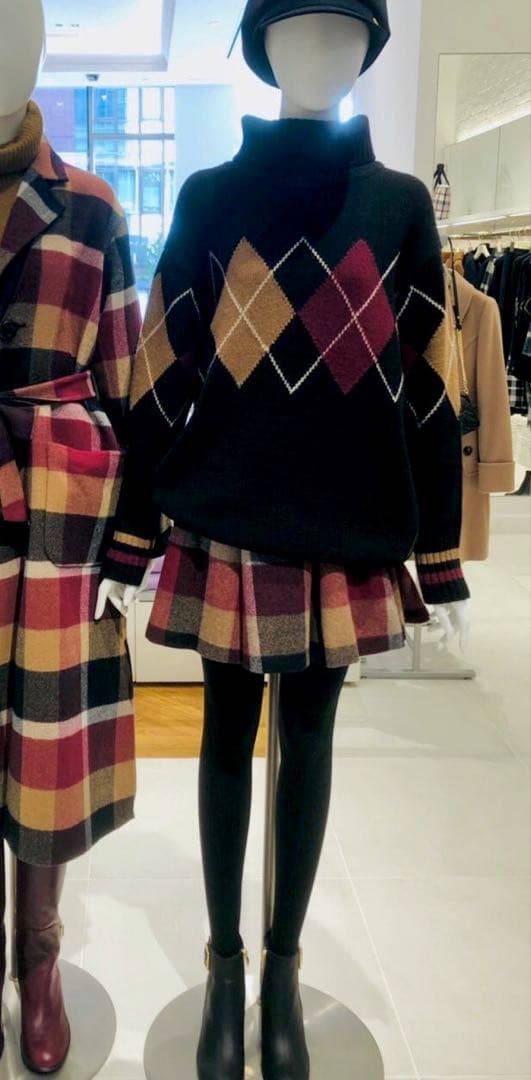 【美品】BLUE LABEL クレストブリッジチェック　キュロット 36