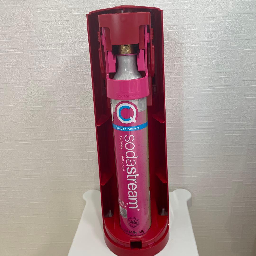 SodaStream Terra 炭酸水メーカー レッド ガスシリンダー付