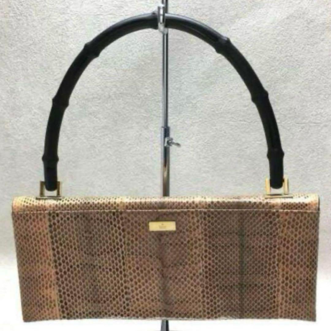 グッチ GUCCI バンブー 001・4055 パイソン×レザー バッグ