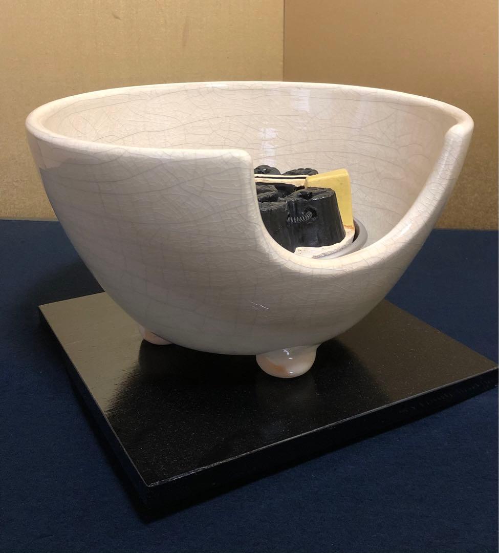 《R》茶道具 野々田式 風炉型電熱器 白さつまA 元箱　260120き5