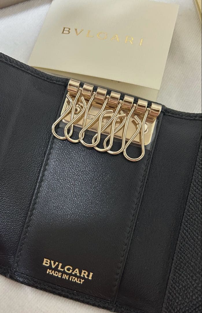 【新品未使用】BVLGARI レザーキーケース イタリア製