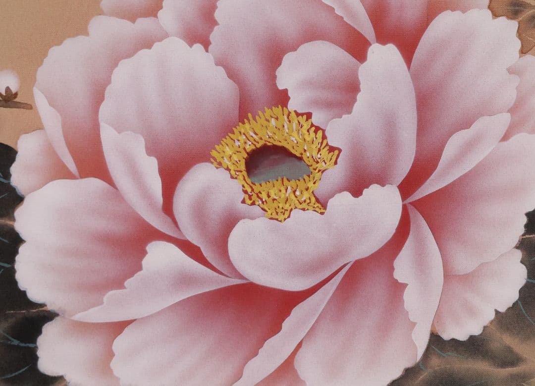 【模写】日本画 光翠 四季花 絹本 掛軸 彩色 草花 MA986