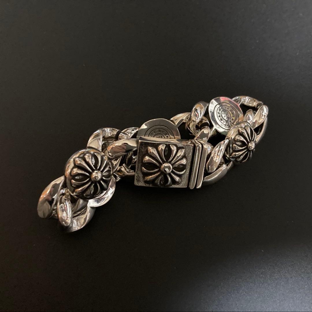 シルバー925 メキシカン クロス 喜平 シルバー ブレスレット 約20cm