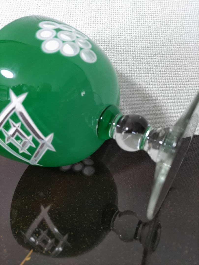 期間限定　お値引き中　 氷コップ　大正ロマン　乳白緑被せ切子